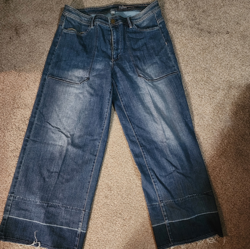 Crop denim pants